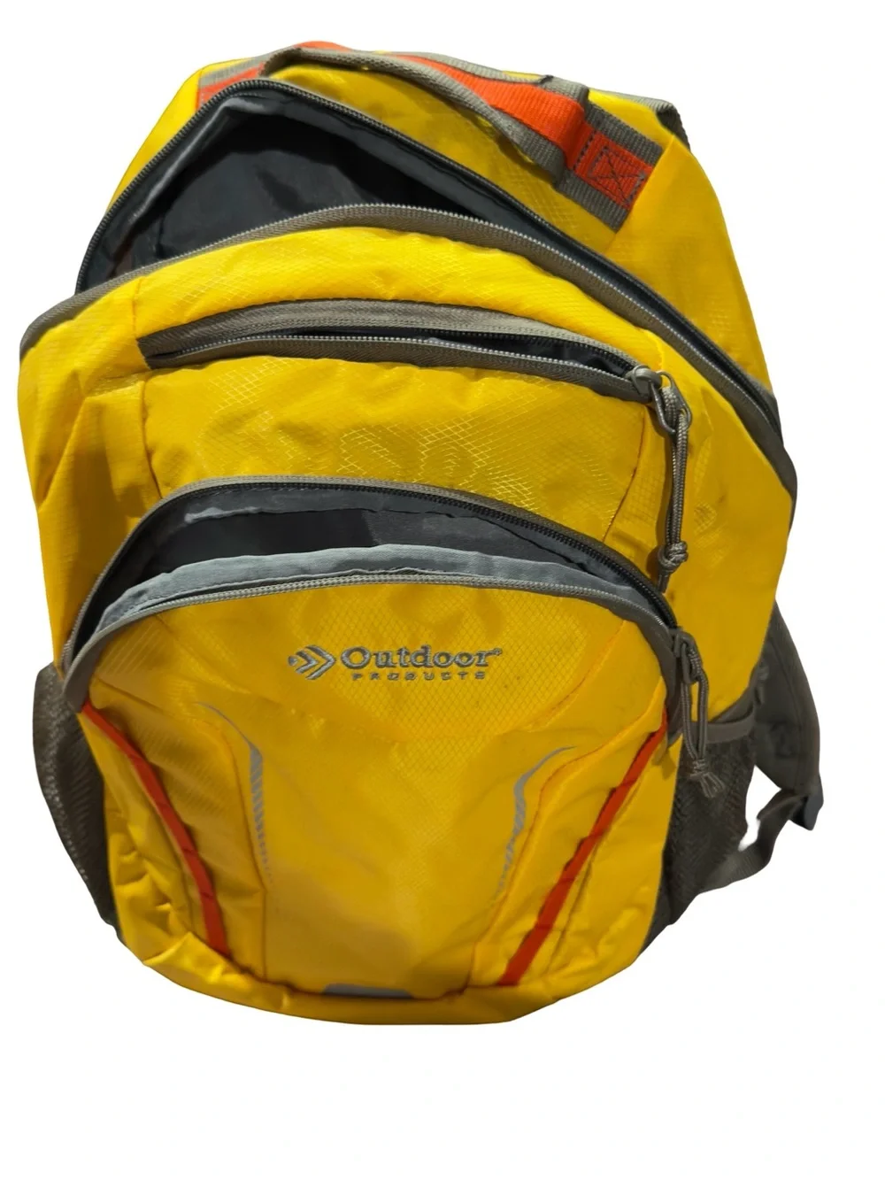 Outdoor Products Yellow Men's Backpack with Gray and Orange Accents